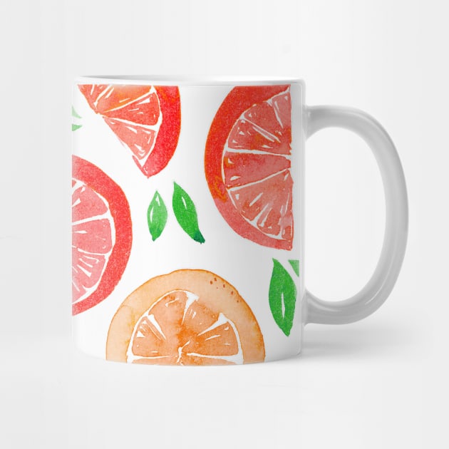 Watercolor grapefruit - orange by wackapacka